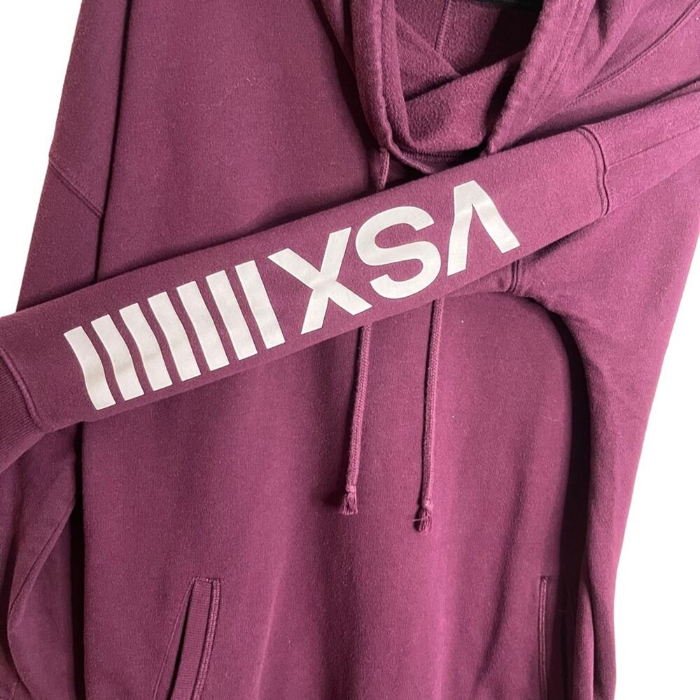 Victoria’s Secret VSX Angel Burgundy Cowl Neck Pullover Sweatshirt - Picture 7 of 8